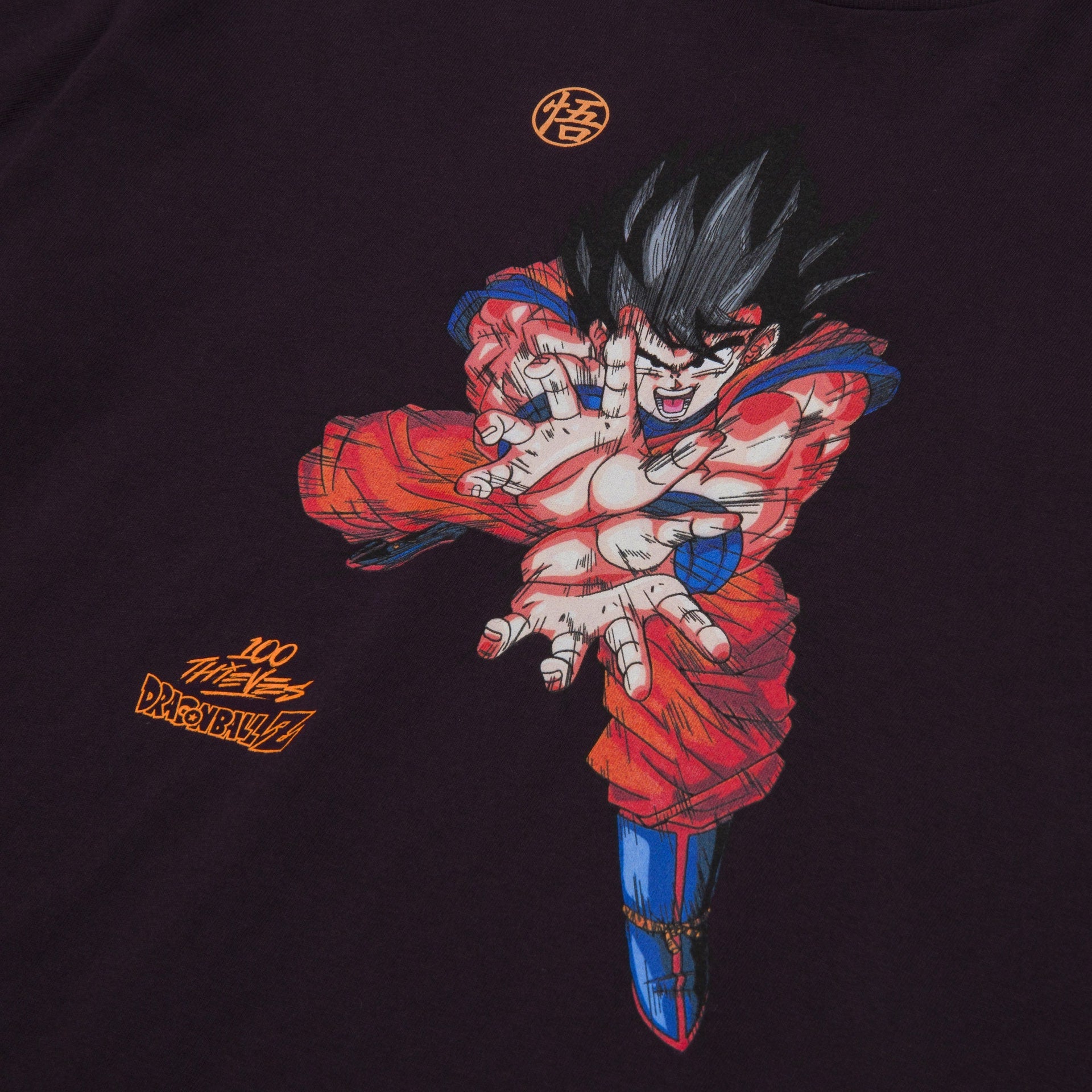 100 Thieves x Dragon Ball Z Goku T shirt Plum