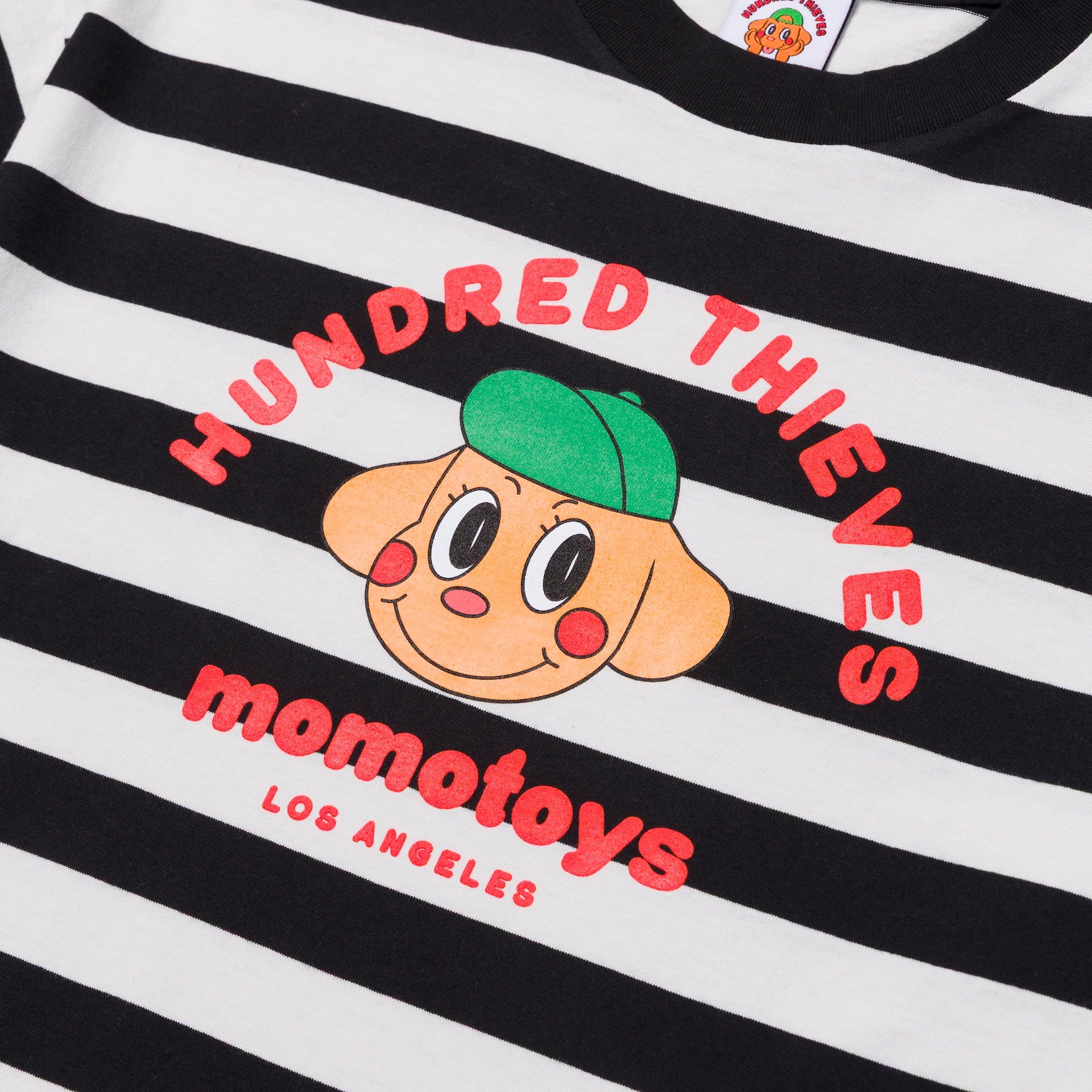 Momotoys + 100T - Where's Momo Stripe T-Shirt
