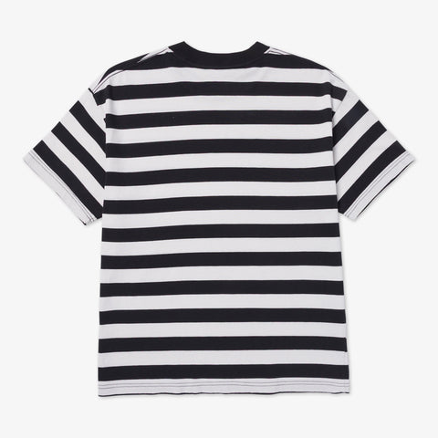 Back of 100T x MomoToys - Where’s Momo Stripe T-Shirt