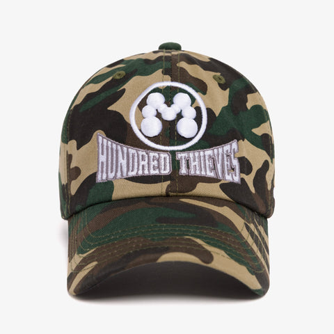 Front of 100T x MomoToys Camo Hat