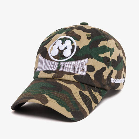 Side angle of 100T x MomoToys Camo Hat
