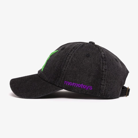 side of 100T x MomoToys Washed Denim Dad Hat