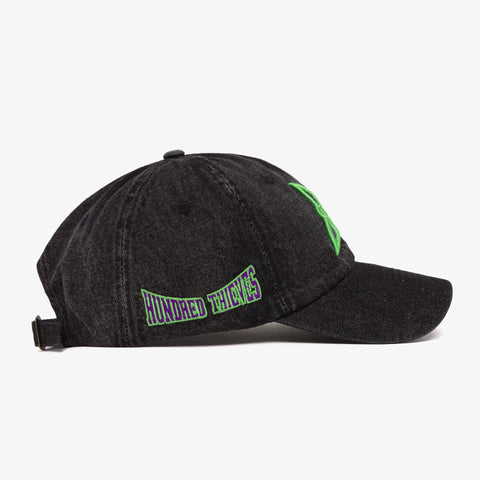 Side of 100T x MomoToys Washed Denim Dad Hat