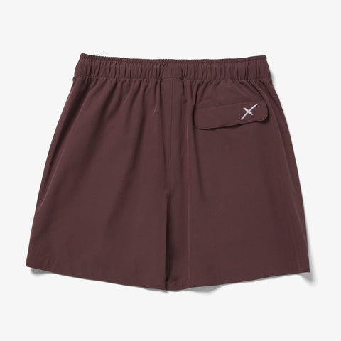 Back of Foundations FW'23 Nylon Short - Burgundy