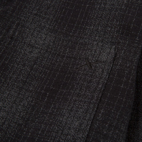 Left pocket of Foundations FW'23 Flannel Overshirt - Black