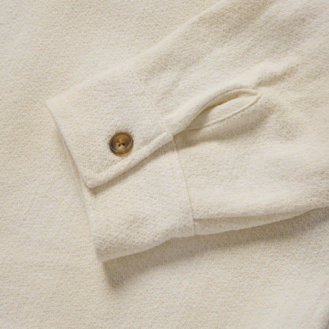 Sleeve of Foundations FW'23 Flannel Overshirt - Cream
