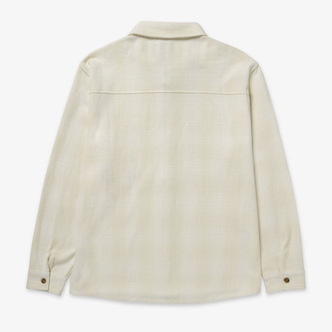 Back of Foundations FW'23 Flannel Overshirt - Cream