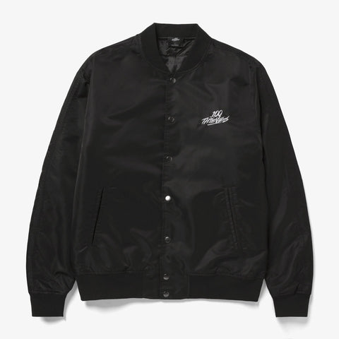 Front of Foundations FW'23 Bomber Jacket - Black