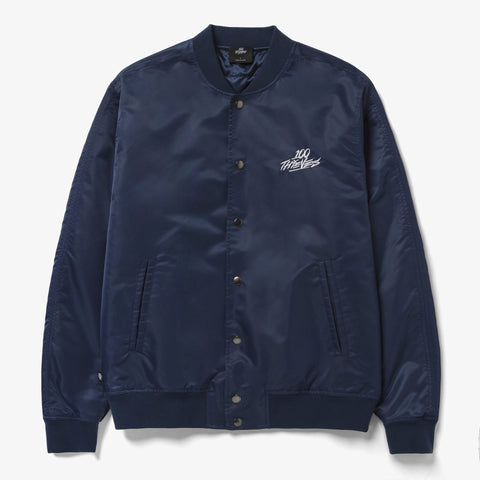 Front of Foundations FW'23 Bomber Jacket - Navy