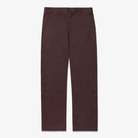 Front of Foundations FW'23 Chino - Burgundy