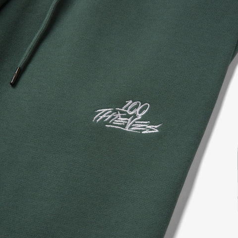 Front logo on Foundations FW'23 Sweatpant - Forest