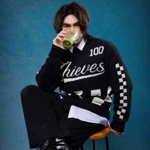 Freshman Full Knit Sweater - Black