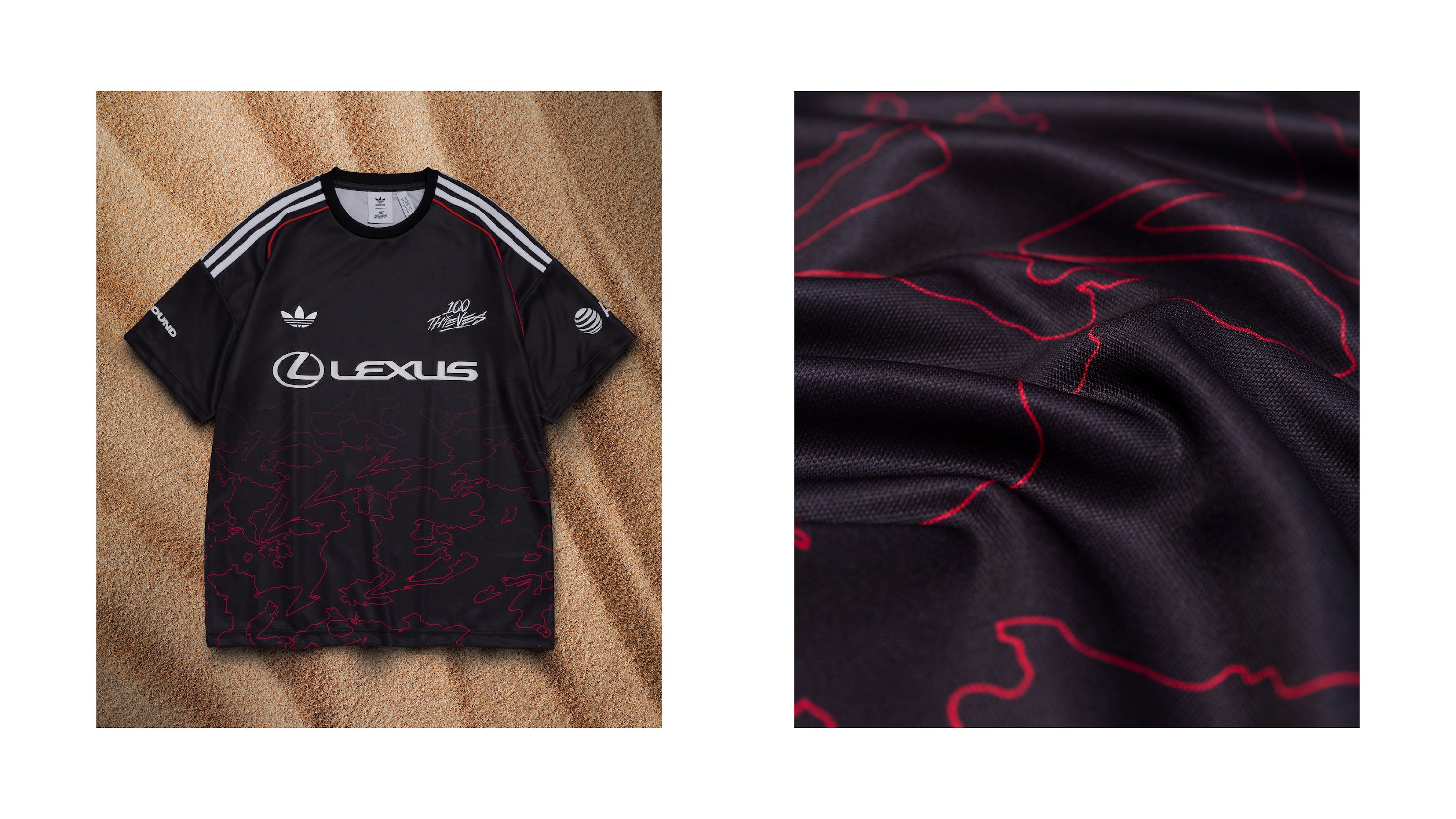 新品 100Thieves adidas 25' 公式ユニフォームジャージーXL adidas Originals 2025 Primary Jersey
