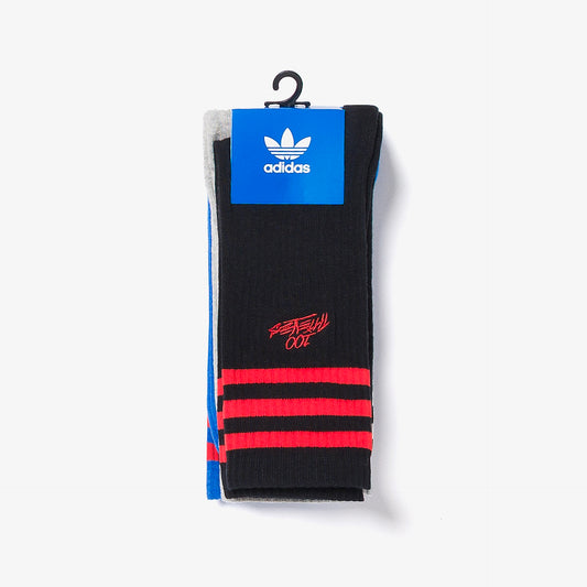 adidas Originals Drop 3 Socks 3-pack in blue grey and black