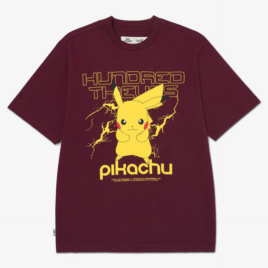 front of Pikachu T-Shirt - Mahogany