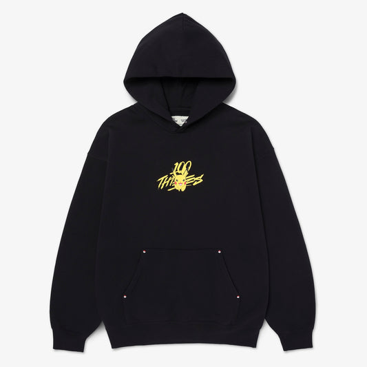 Front of Pikachu Electric Hoodie - Black