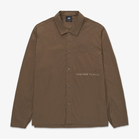 front of Foundations SS'24 Nylon Shirt - Brown