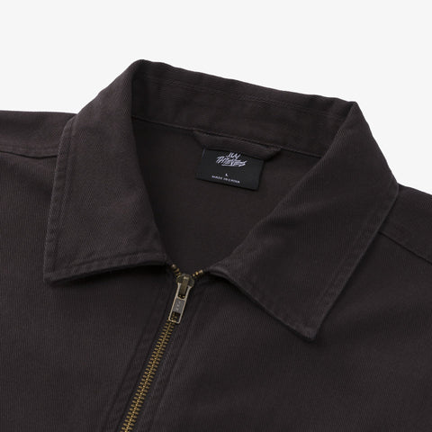Collar detail on Foundations SS'24 Cotton Twill Jacket - Graphite