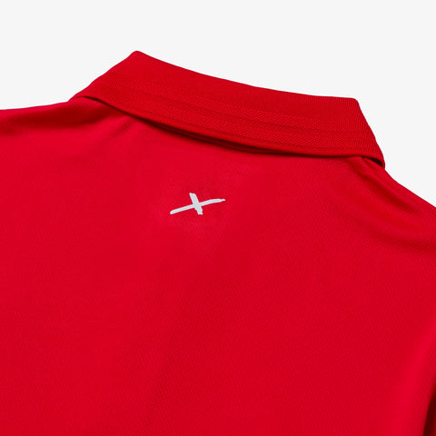 x logo on neck of Golf'24 Pro Polo - Red