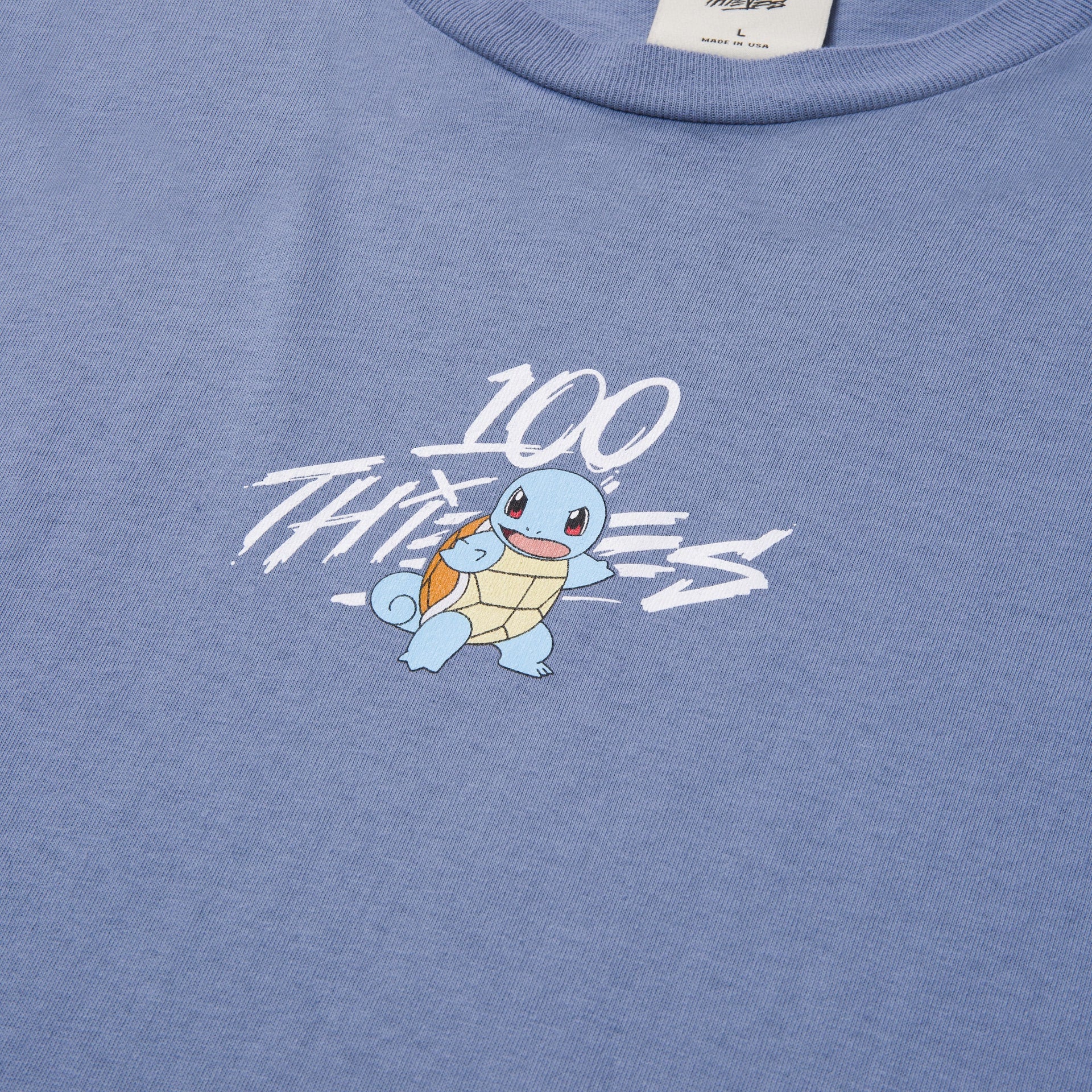 Pokémon + 100 Thieves | Squirtle Core T-Shirt - Medium Blue