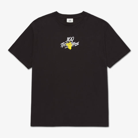 Front of Pikachu Core T-Shirt - Washed Black