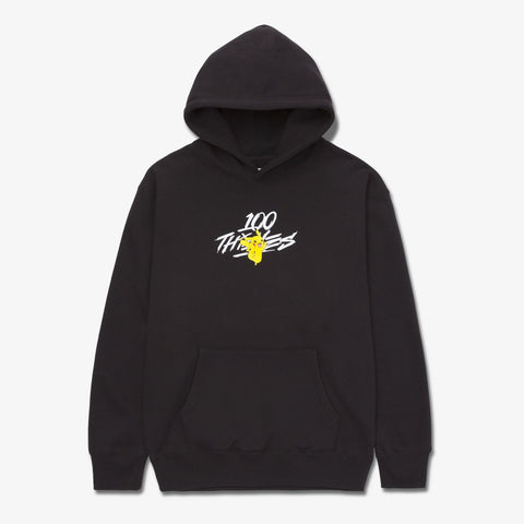 Front of Pikachu Core Hoodie - Washed Black