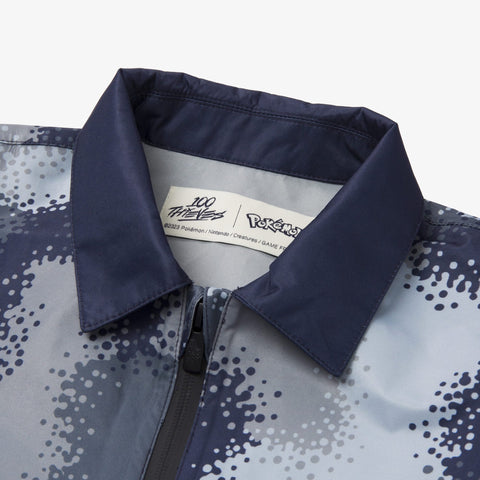 Collar detal on Blastoise Shell Jacket - Blue