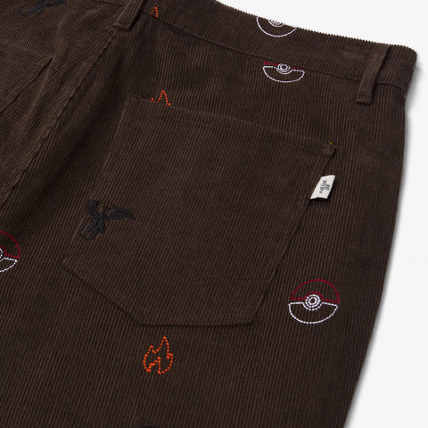 back pocket detail on Charizard Corduroy Pants - Brown