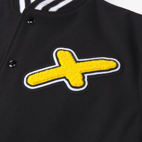 X logo on Pikachu Golden Bear Varsity Jacket - Black