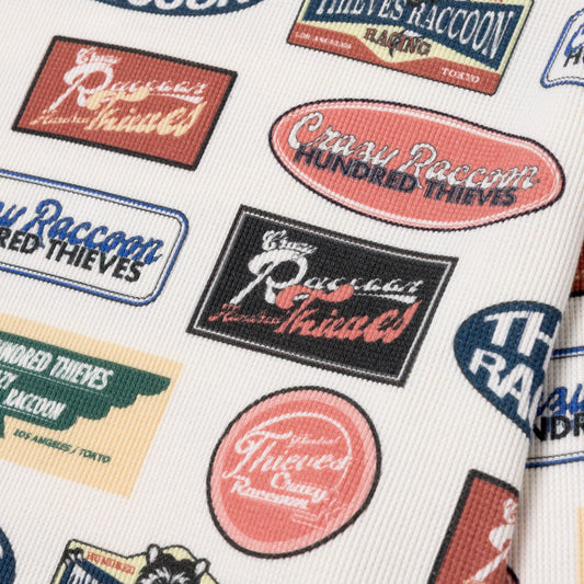 100 Thieves x Crazy Raccoon logos on CR X 100T AOP Thermal