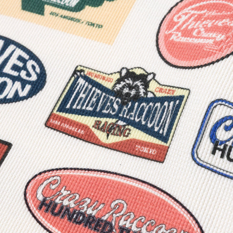 100 Thieves x Crazy Raccoon logos on CR X 100T AOP Thermal