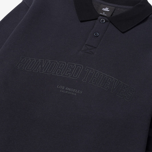 Detail on Foundations FW'24 Collared Crewneck - Phantom