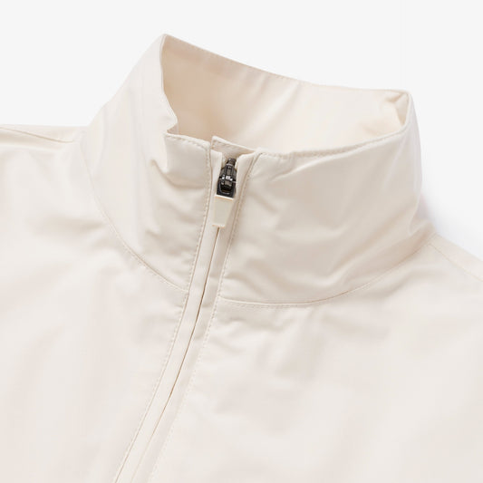 Collar detail on Foundations FW'24 Women's Windbreaker - Cream