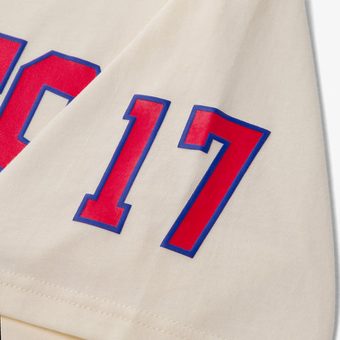 17 puff print on Junior T-Shirt - Cream