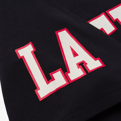 LA puff print on Junior T-Shirt - Black