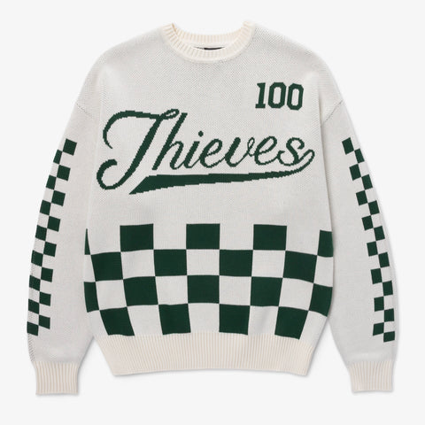 Front of Freshman Full Knit Sweater - Cream