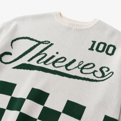 Thieves logo on Freshman Full Knit Sweater - Cream
