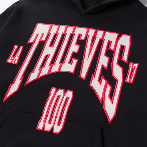Puff Print Thieves logo on Sophomore Hoodie - Black