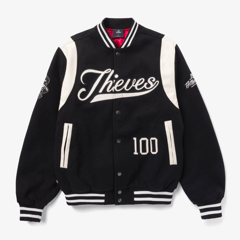 Front of Senior Varsity Jacket - Black
