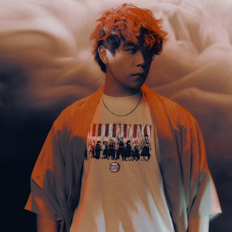 Model in Hashira T-shirt - Off White