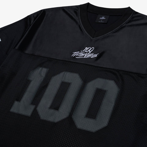 100 logo on Football Jersey - Black