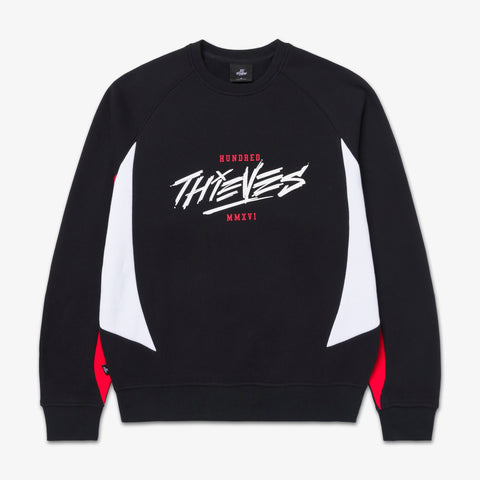 Front of Sports Crewneck - Black/White