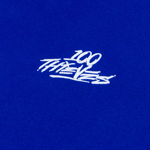 100 thieves logo on 2-Tone Hoodie - Royal/Red