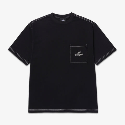 Front of Oversized Pocket T-shirt - Black