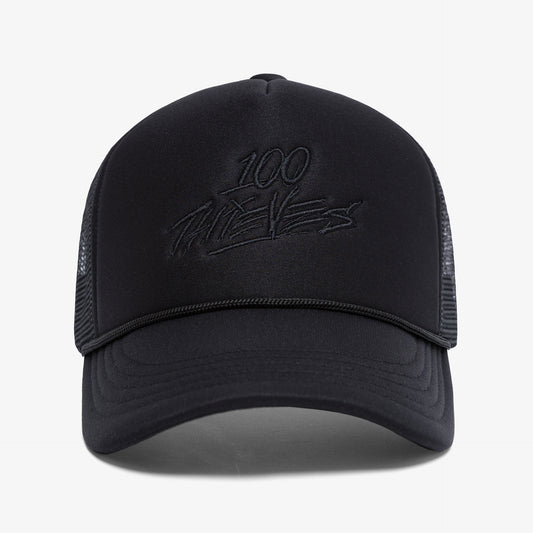 Front of Foundations SS'24 Trucker Hat - Black