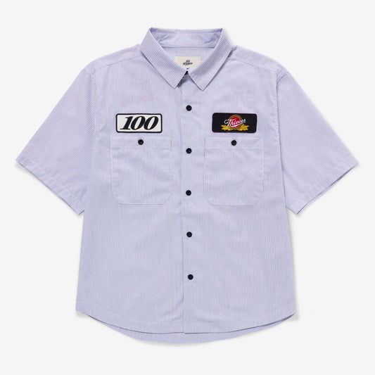 Front of Striped Mechanics Shirt