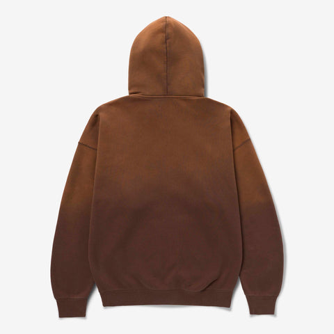 Back of Discharge Print Zip Hoodie
