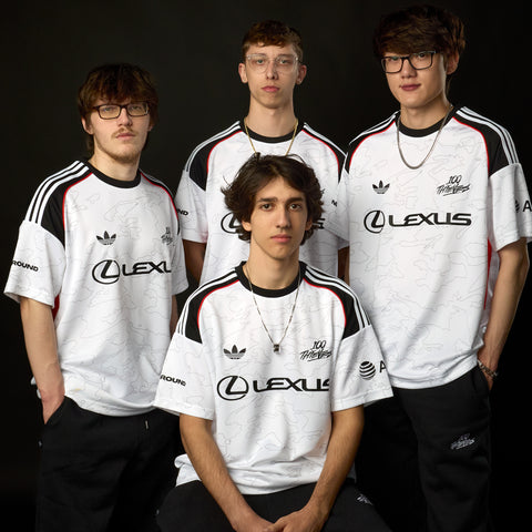 VALORANT, LEAGUE OF LEGENDS, LA THIEVES AND APEX PLAYERS IN THE 2025 ADIDAS PRIMARY JERSEY