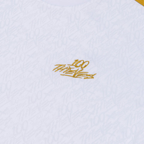 100 Thieves logo on adidas Originals 2024 Alternate Jersey