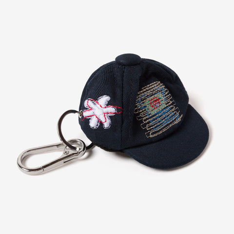 side of Mini caps Keychain - Navy